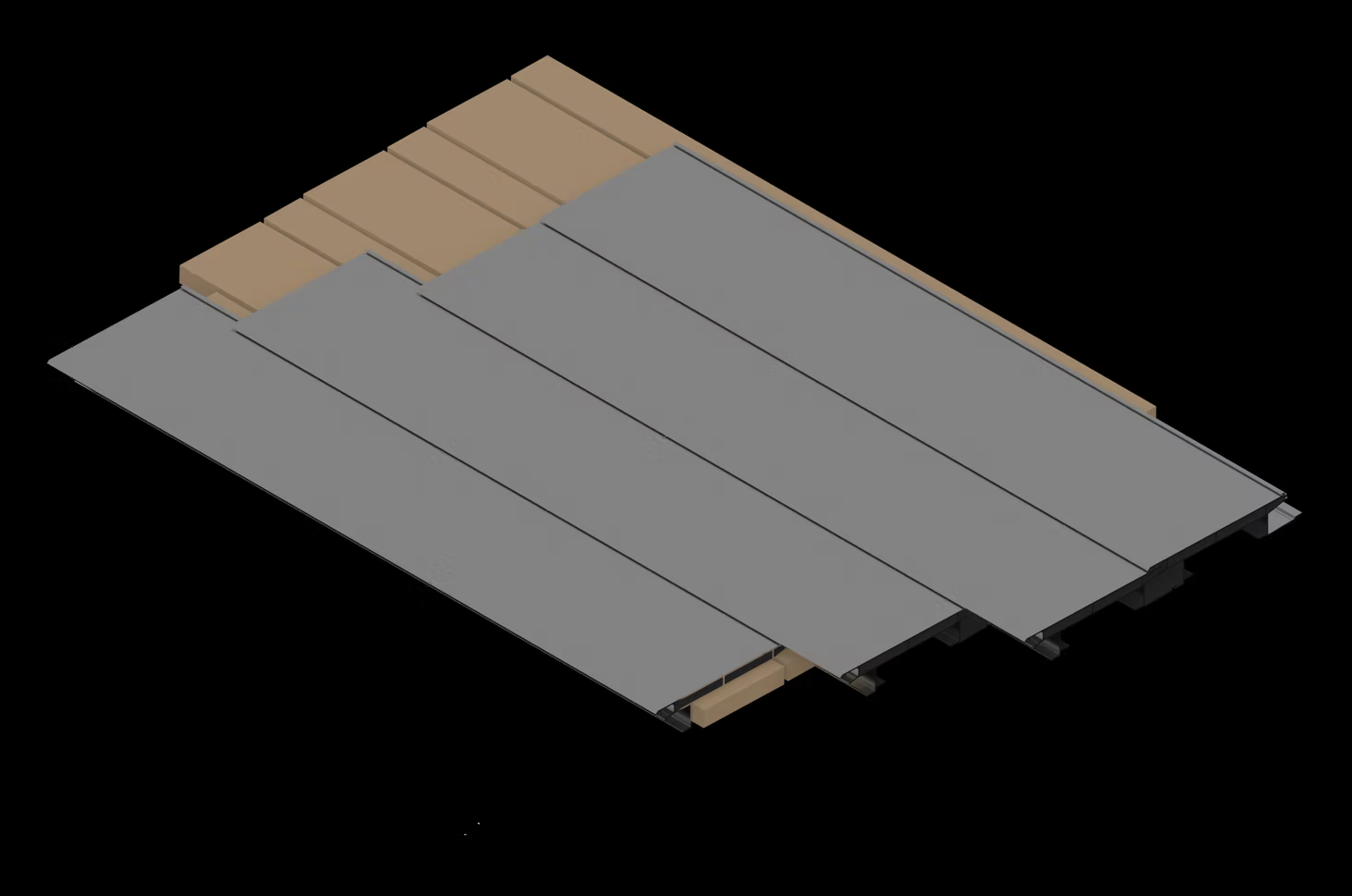 Insulation outside surface cut away